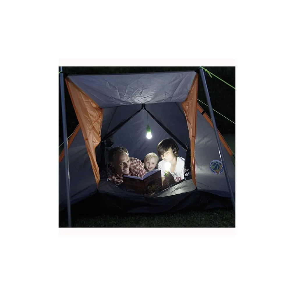 LAMPADINA LAMPADA LUCE A LED A BATTERIE PORTATILE ANTIURTO CON CORDA SENZA FILI