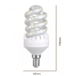 LAMPADINA LED 13 WATT E14 1235LM SPIRALE VORTICE LUCE NATURALE 4000K CALDA 3000K