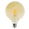LAMPADINA LED A FILAMENTO VINTAGE 8 WATT E27 GLOBO G125 LUCE CALDA 3000K G125-OC