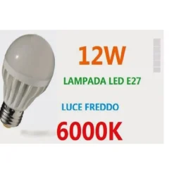 Lampadina LED, a sfera, luce FREDDO, E27 12W 980LM 6000K (85-265V)