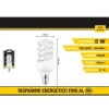 LAMPADINA LED A SPIRALE E14 5 W LUCE BIANCA FREDDA CALDA NATURALE 28D S-01T