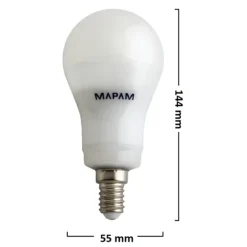 LAMPADINA LED ATTACCO E14 BULBO A55 7 WATT LUCE FREDDA 6500K ALTA QUALITÀ 00081