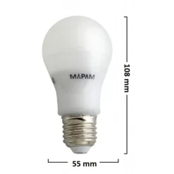 LAMPADINA LED ATTACCO E27 BULBO A55 7W GLOBO LUCE NATURALE 4500K ALTA QUALITÀ 00319