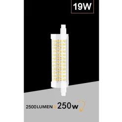 LAMPADINA LED ATTACCO R7S 19 WATT 2500 LM LUCE CALDA NATURALE FREDDA R7S-19W-001
