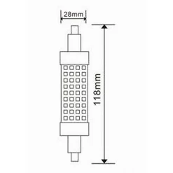 LAMPADINA LED ATTACCO R7S 19 WATT 2500 LM LUCE CALDA NATURALE FREDDA R7S-19W-001