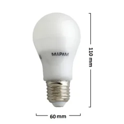 LAMPADINA LED E27 BULBO A60 9W ATTACCO GRANDE GLOBO LUCE NATURALE ALTA QUALITÀ 00333