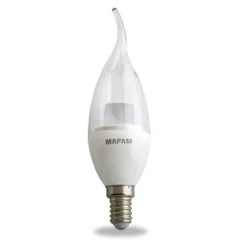 LAMPADINA LED E14 CANDELA TRASPARENTE 5 WATT LUCE CALDA 3000K ALTA QUALITÀ 00272