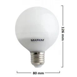 LAMPADINA LED E27 GLOBO G80 8W LUCE NATURALE 4500K BULBO SFERA PALLA ALTA QUALITÀ 00364