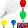 LAMPADINA LED E14 MINI GLOBO 220V COLORE VERDE BLU VIOLA BIANCO CALDO FREDDO 2W