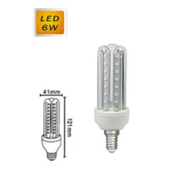 LAMPADINA LED E27 3U 6 W LUCE FREDDA 6500K NATURALE 4000K CALDA 3000K 36D 3U02T