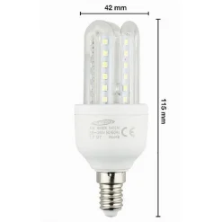 LAMPADINA LED E14 3U 6 WATT LUCE CALDA 3000K FREDDA 6500K NATURALE 4000K 3U-02