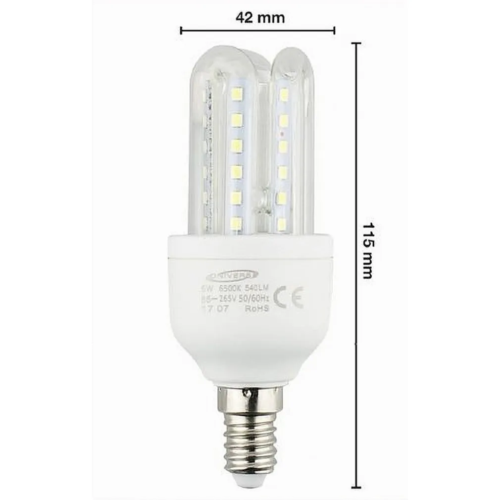 LAMPADINA LED E14 3U 6 WATT LUCE CALDA 3000K FREDDA 6500K NATURALE 4000K 3U-02