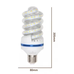 LAMPADINA LED E27 30W 2850LM TORTIGLIONE VORTICE SPIRALE LUCE NATURALE CALDA FREDDA