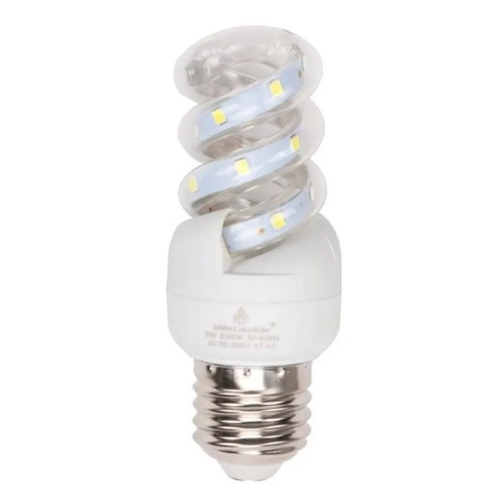 LAMPADINA LED E27 11W 1045LM TORTIGLIONE VORTICE SPIRALE LUCE FREDDA NATURALE CALDA