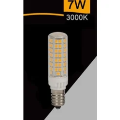 LAMPADINA LED E14 7W 820LM TUBOLARE LUCE NATURALE FREDDA CALDA SPARAC-E14-7W-CE2