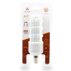LAMPADINA LED E14 9W 3U JN10 LUCE TUBOLARE TUBO LINEARE LUCE CALDA 3000K 855LM 87187