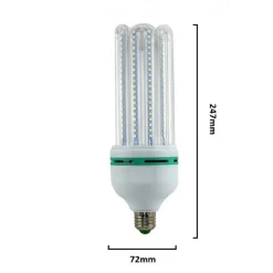 LAMPADINA LED E27 36W 4U 3420LM TUBOLARE TUBO LINEARE LUCE FREDDA NATURALE CALDA