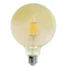 LAMPADINA LED FILAMENTO VINTAGE 12 W E27 AMBRATO GLOBO G125 LUCE CALDA G125-O12C