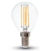 LAMPADINA LED G45 A FILAMENTO E14 SFERA LUCE NATURALE FREDDA CALDA 4 W G45-T