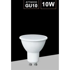 LAMPADINA LED GU10 10WATT FARETTO SPOTLIGHT 110° LUCE 3000K 4000K 6500K GU10-10W