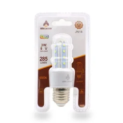 LAMPADINA LED JN18 ATTACCO E27 3W 2U LUCE FREDDA 6500K TUBOLARE LINEARE 285LM 87262