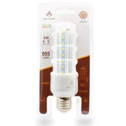 LAMPADINA LED JN25 ATTACCO E27 9W 3U LUCE CALDA 3000K TUBOLARE LINEARE 855LM 87330