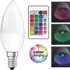 LAMPADINA LED RGB BULBO E14 DA 4,5W 2700K 250 LUMEN CAMBIO COLORE E TELECOMANDO