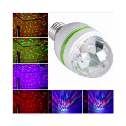 LAMPADINA LED RGB MULTICOLOR ATTACCO E27 LUCE LED COLORA ROTANTE 3WATT 3W