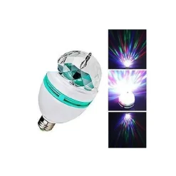 LAMPADINA LED RGB MULTICOLOR ATTACCO E27 LUCE LED COLORA ROTANTE 3WATT 3W
