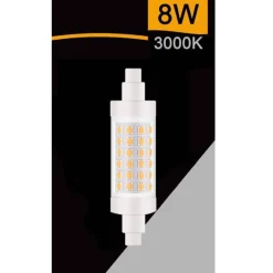LAMPADINA LED R7S 8 WATT 880 LUMEN 78MM LUCE 3000K 4000K 6500K SPARAC-R7S-8W-001