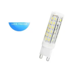 LAMPADINA LED SMD 3014 G9 4,5 WATT LUCE FREDDA 6500K CALDA 3000K NATURALE 4000K