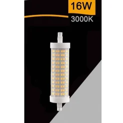 LAMPADINA LED SMD R7S L118 16W TUBOLARE LUCE 3000K 4000K 6500K SPARAC-R7S-16W-001
