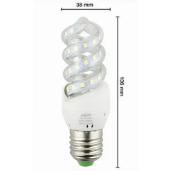 LAMPADINA LED SPIRALE ATTACCO E27 7WATT LUCE 6500K 3000K 4000K ILLUMINAZIONE S02