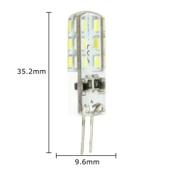 LAMPADINA LED 3W 24 SMD G4 3014 ATTACCO A SPILLO LUCE BIANCA CALDA FREDDA 12V