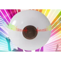 LAMPADINA MUSICALE LUCI COLORATE LAMPADA DI MUSICA E27 UFO BLUETOOTH 5.0 TX-9711