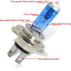 LAMPADINA PER AUTO LUCE NOTTURNA H4 LUCE FREDDA 12V 60/55W MAXTECH H4-BL001