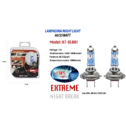 LAMPADINA PER AUTO LUCE NOTTURNA H7 12V 60/55 WATT LUCE FREDDA MAXTECH H7-BL001
