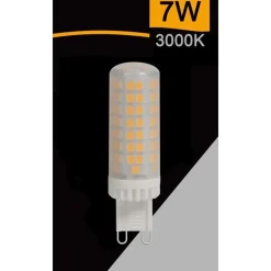 LAMPADINA TUBOLARE LED G9 7 WATT 770LM LUCE 4000K 3000K 6500K SPARAC-G9-7W-CE2-N