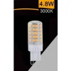 LAMPADINA TUBOLARE LED SMD G9 4.8W 600LM LUCE 3000K 6500K 4000K SPARAC-G9-4.8W-CE5