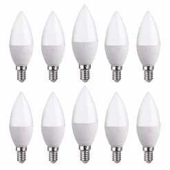 LAMPADINE A LED E14 C37 FORMA EFFETTO CANDELA 4,5W LUCE CALDA FREDDA NATURALE