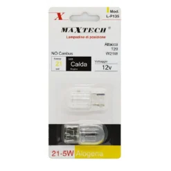 LAMPADINE DI POSIZIONE AUTO T20/W21W 12V 21W LUCE CALDA ALOGENA NO CANBUS L-P135