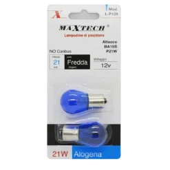 LAMPADINE DI POSIZIONE AUTO BA15S 12 V 21 W LUCE FREDDA ALOGENA NO CANBUS L-P109