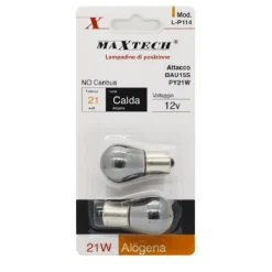 LAMPADINE DI POSIZIONE AUTO BAU15S PY21W 12V LUCE CALDA ALOGENA NO CANBUS L-P114
