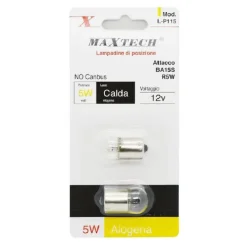 LAMPADINE DI POSIZIONE AUTO BA15S R5W L-P115 LUCE CALDA 12V 5W ALOGENA NO CANBUS