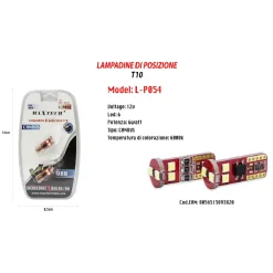 LAMPADINE DI POSIZIONE CANBUS MAXTECH L-P054 12V 6LED 6W 6000K ULTRA LUMINOSE