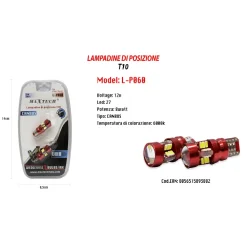 LAMPADINE DI POSIZIONE CANBUS MAXTECH L-P060 12V 27 LED 8 W 6000K ULTRA LUMINOSE