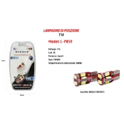 LAMPADINE DI POSIZIONE CANBUS MAXTECH L-P059 12V 10LED 3W ULTRA LUMINOSE 6000K