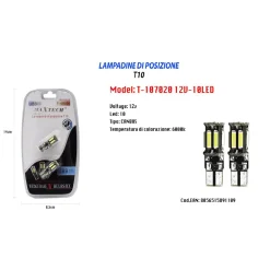 LAMPADINE DI POSIZIONE MAXTECH T-107020 12V / 10LED CANBUS 6000K ULTRA LUMINOSE
