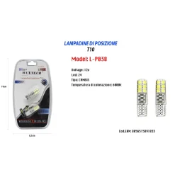 LAMPADINE DI POSIZIONE T10 CANBUS ULTRA LUMINOSE MAXTECH L-P038 12V/24LED 6000K