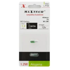 LAMPADINE DI POSIZIONE T5 W1.2W L-P125 12V 1.2W AUTO LUCE CALDA ALOGENA NO CANBUS